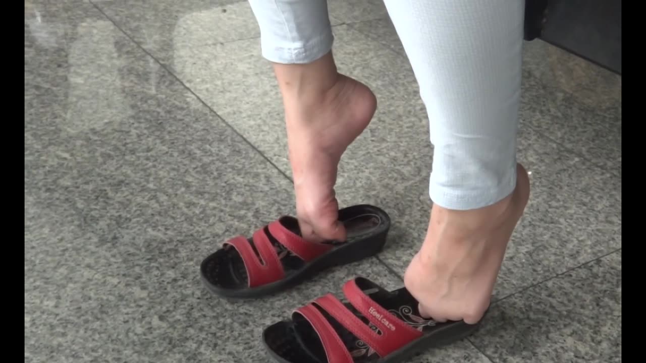 Cute asian delicate feet