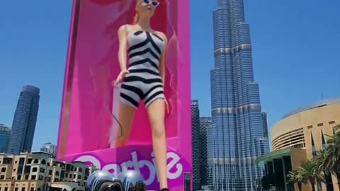 Watch this giant 'Barbie' near Burj Khalifa in Dubai. All preparation for Project Blue Beam. 😳😳😳