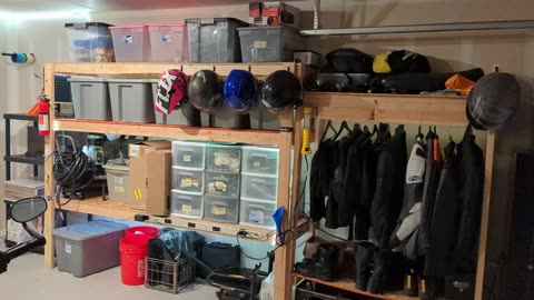 Garage shelf and gear storage build