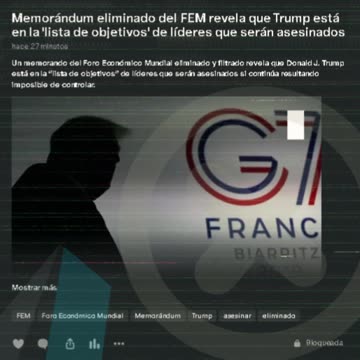 Memorándum eliminado del FEM revela que Trump está en la 'lista de objetivos'