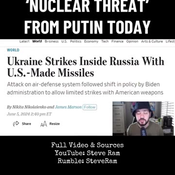 BREAKING: U.S. & NATO Get NUCLEAR THREAT From Putin June 5, 2024