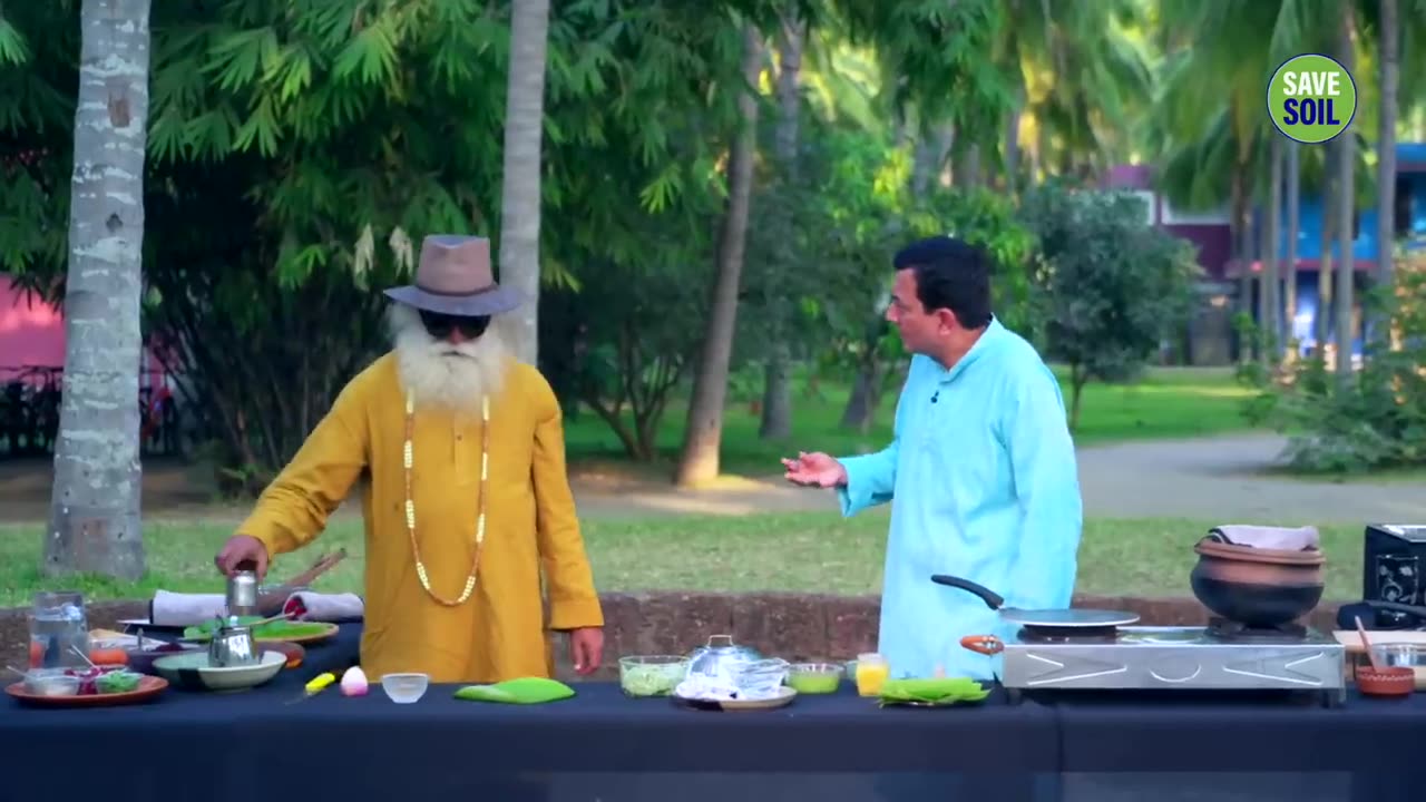 Sadhguru Cooks a Special Dish for Sanjeev Kapoor