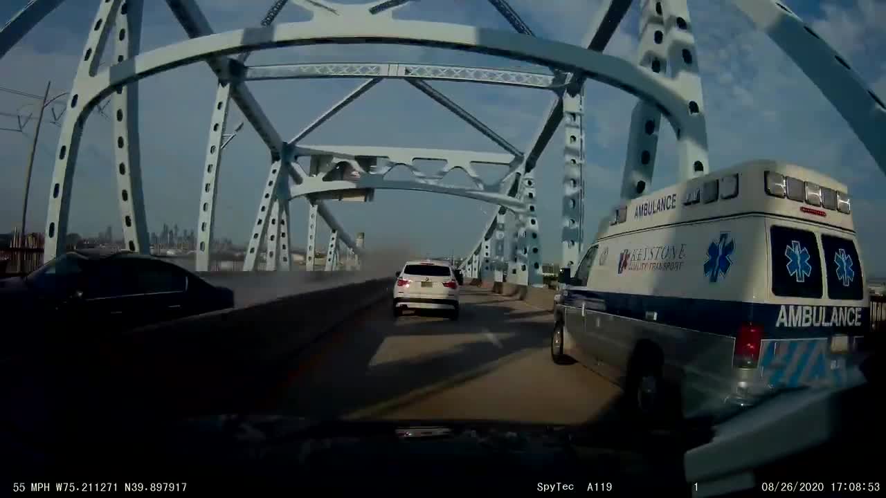 Speedy Vehicle Crashing Into the Stone Divider on a Bridge