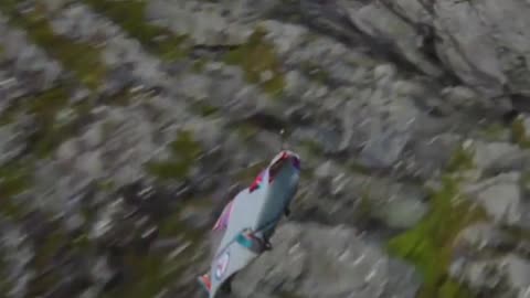 "I came from far away to meet you" extreme sports wingsuit flight