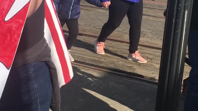 Flag Wave 2/5/2022 on the boardwalk of Coos Bay, Or Part 5