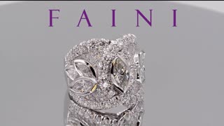 FAINI - Custom 14k White Gold Marquise Diamond Ring