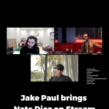 JAKE PAUL brings NATE DIAZ on ADIN's stream