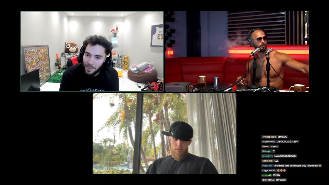 JAKE PAUL brings NATE DIAZ on ADIN's stream