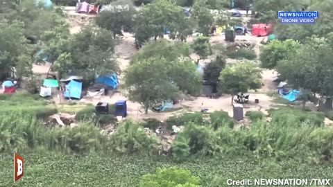 Brownsville, TX Drone Footage Reveals LARGE Migrant Camp at U.S.-Mexico Border