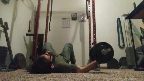 Laying Floor Dumbbell Curls