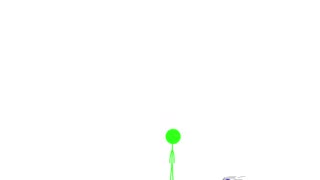 Stick man throws a slow ball!