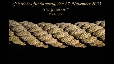 Geistliches für Montag, den 27. November 2023