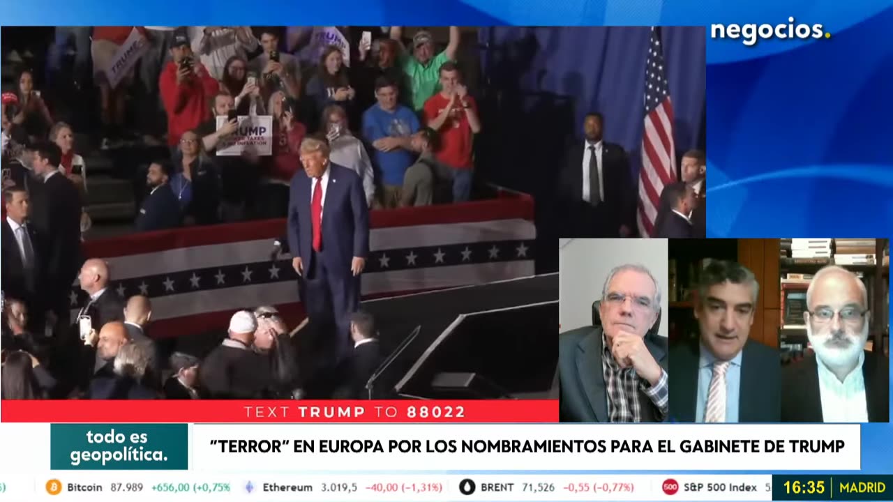 "Trump va a tener las manos libres como máximos los dos primeros años". Alonso