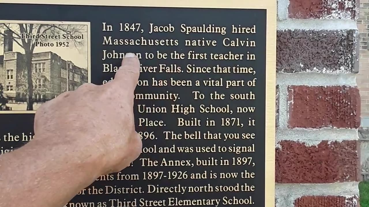 Black River Falls Wis High School ringing the 1847 bell again. June 4,2023