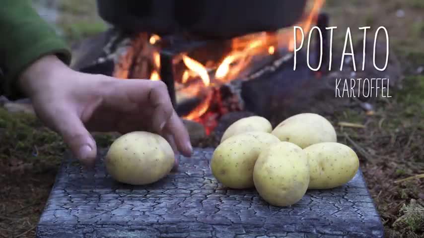 Monster Rump Steak deep fried in the forest ASMR 🔥🔥🔥