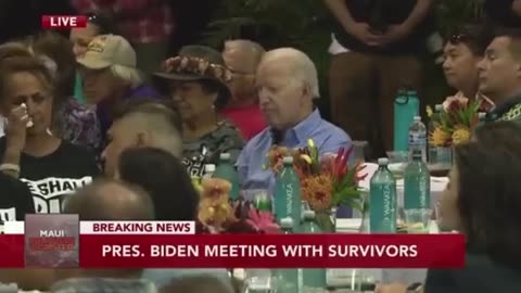 Biden visits Hawaii, then falls asleep as they talk about their suffering.