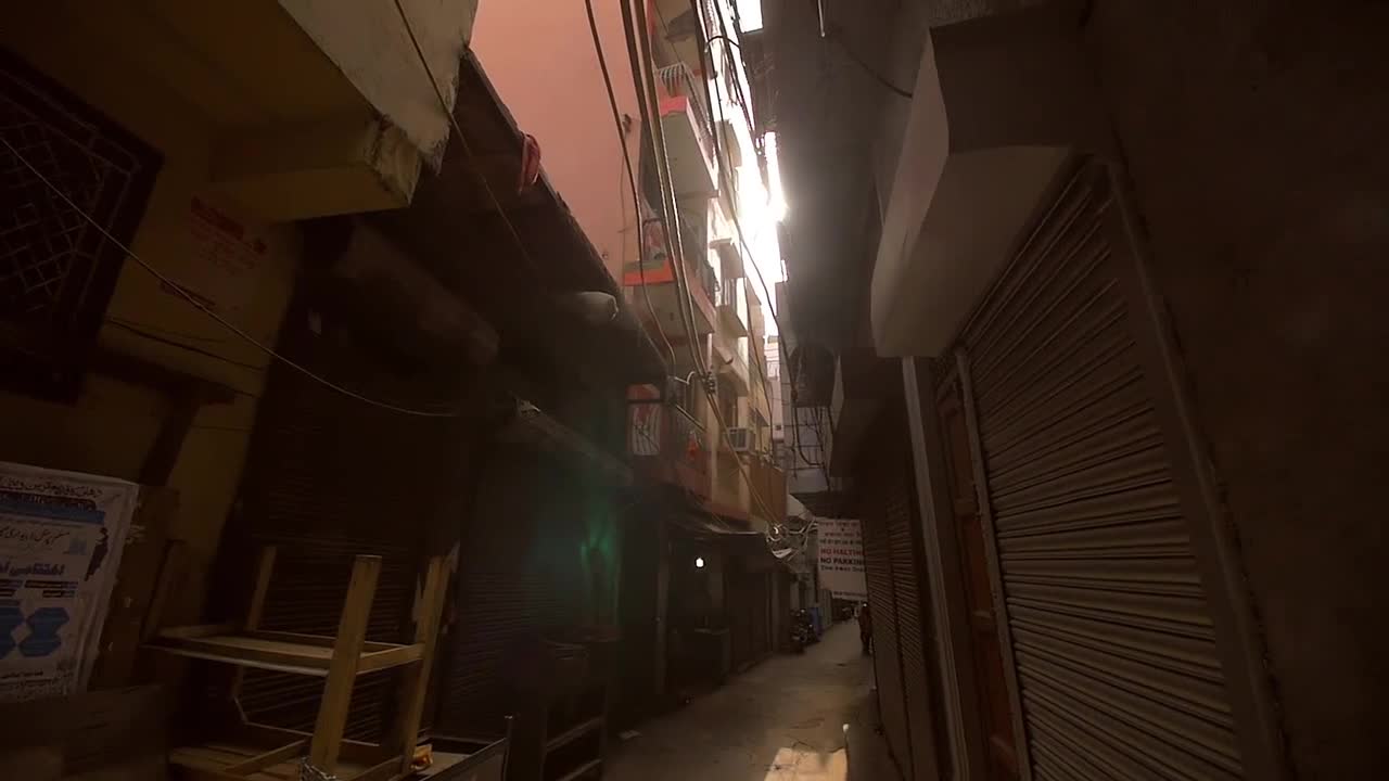 Shot Down a Narrow Indian Alleyway