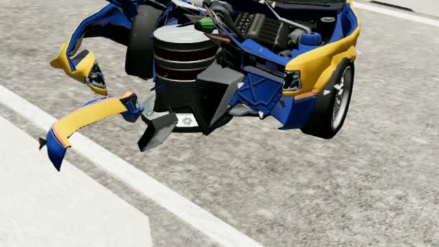 Cars vs Bollards #5.3 #shorts #beamng #beamng_drive #beamng_drive_mods #beamng_mod #beamng_crashes