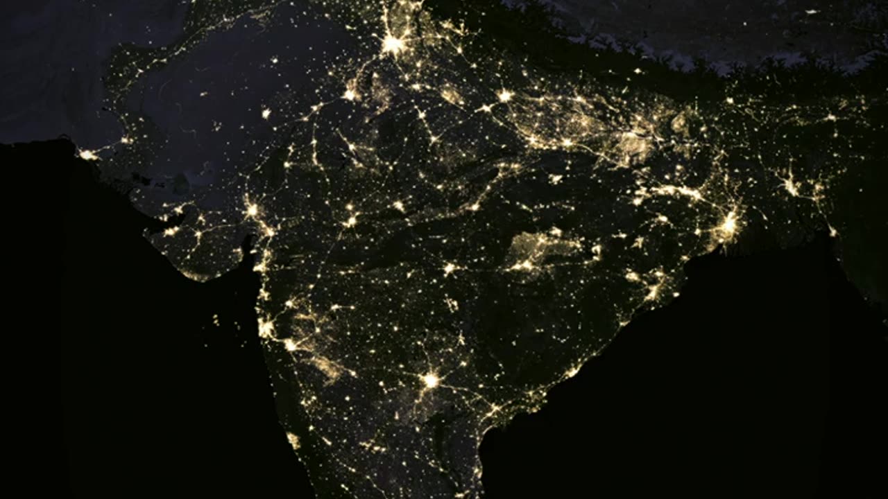 Indian map night view
