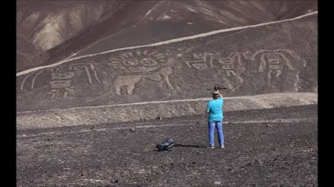 NEW ANCIENT LINES AFTER A SANDSTORM IN THE PERUVIAN DESERT