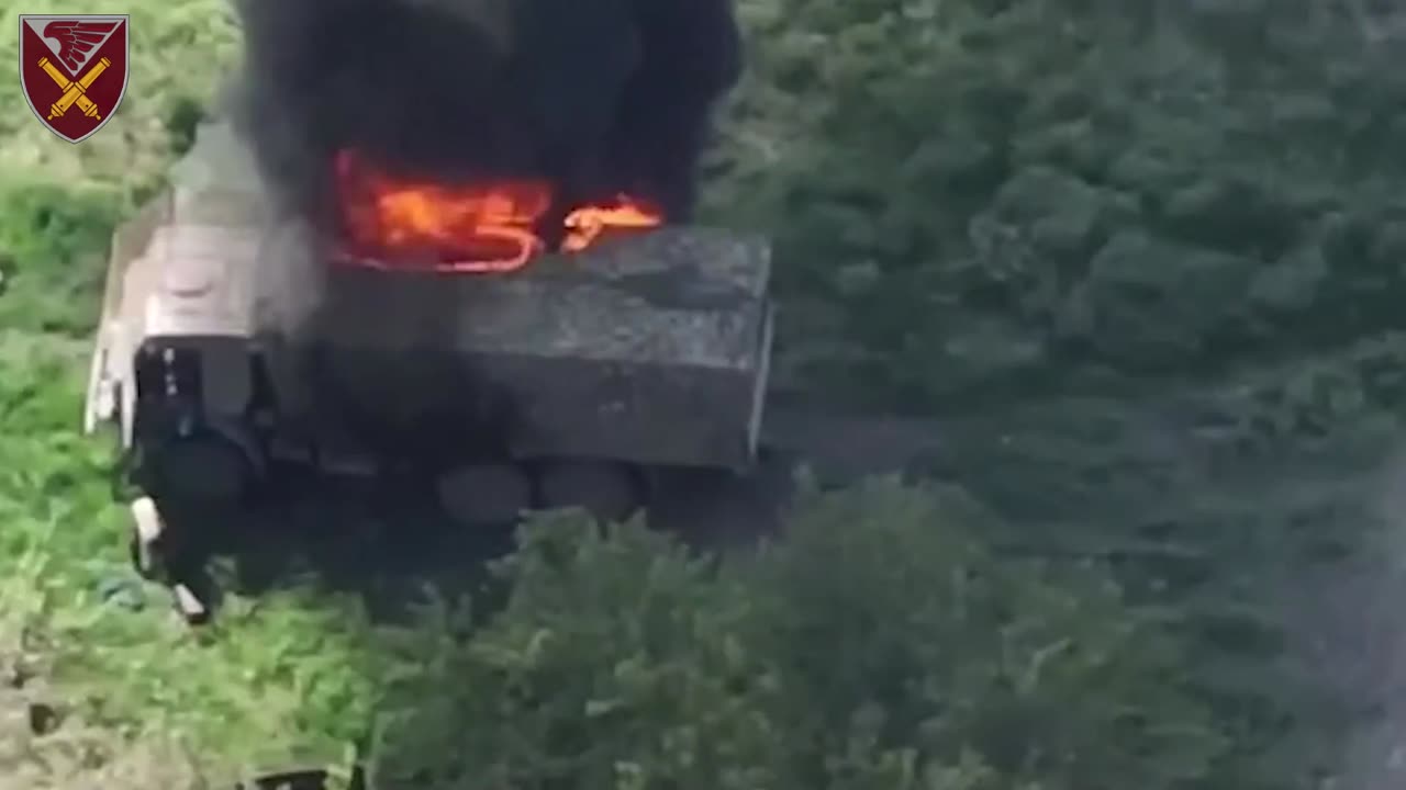 Russian Transport Van Coming in A Bit Hot