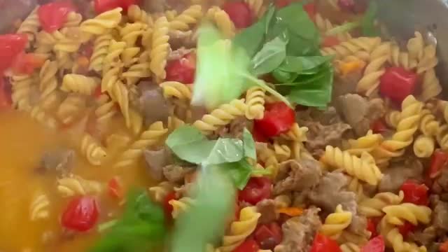 Very tasty and well-cooked pasta