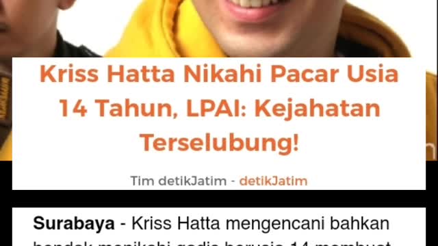 Kriss Hatta nikahi pacar umur 14 tahun