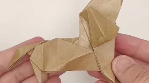 Origami dachshund, it’s a bit difficult to fold