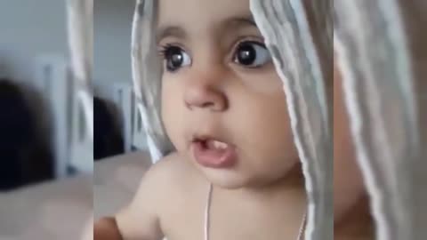 A little girl after a shower ّ!! Funny