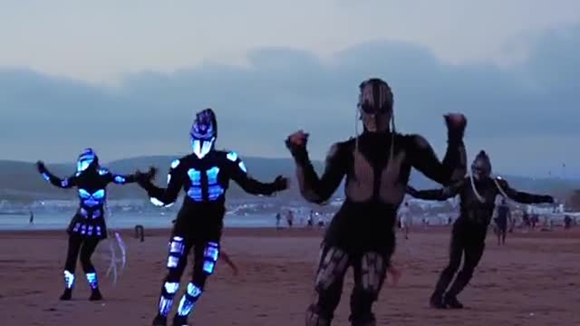 Play football on the beach