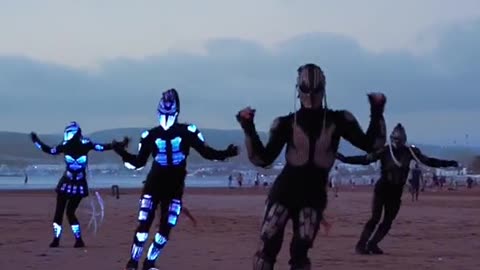 Play football on the beach