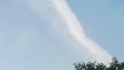 A CONdensation Trail Right Next to A Chemtrail....