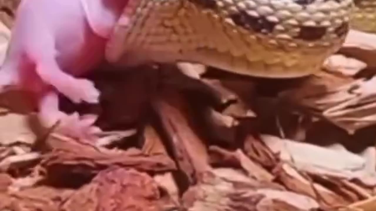 Snake eating a baby birds 🤨😯😯