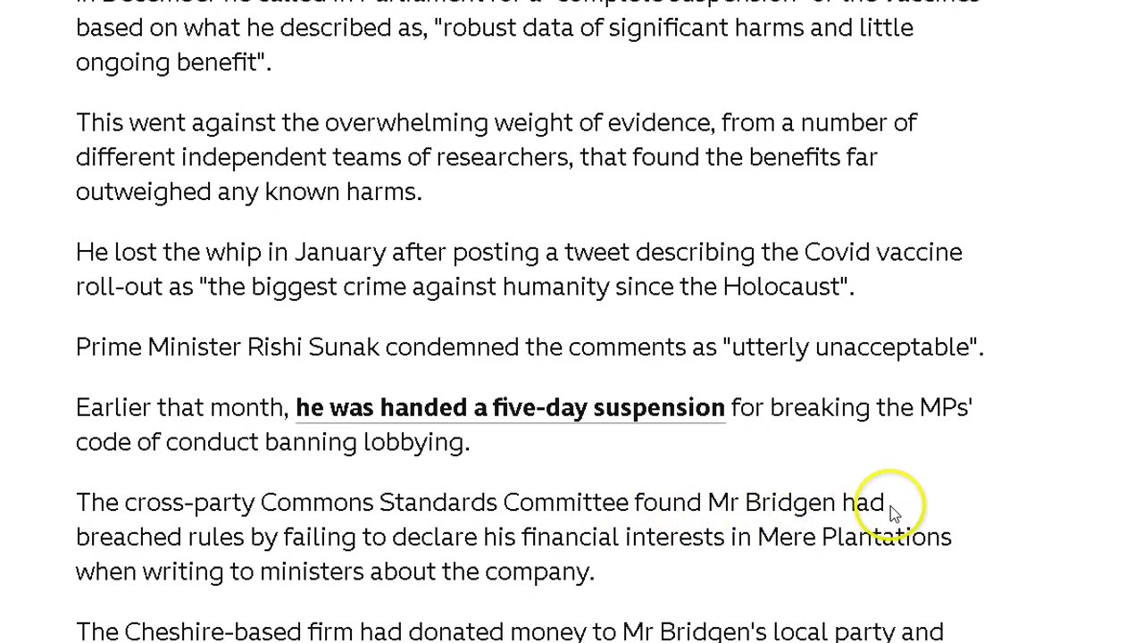 Politicians are not allowed an opinion