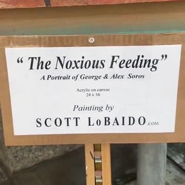 Artist Unveils Painting of George Soros and His Dweeby Son