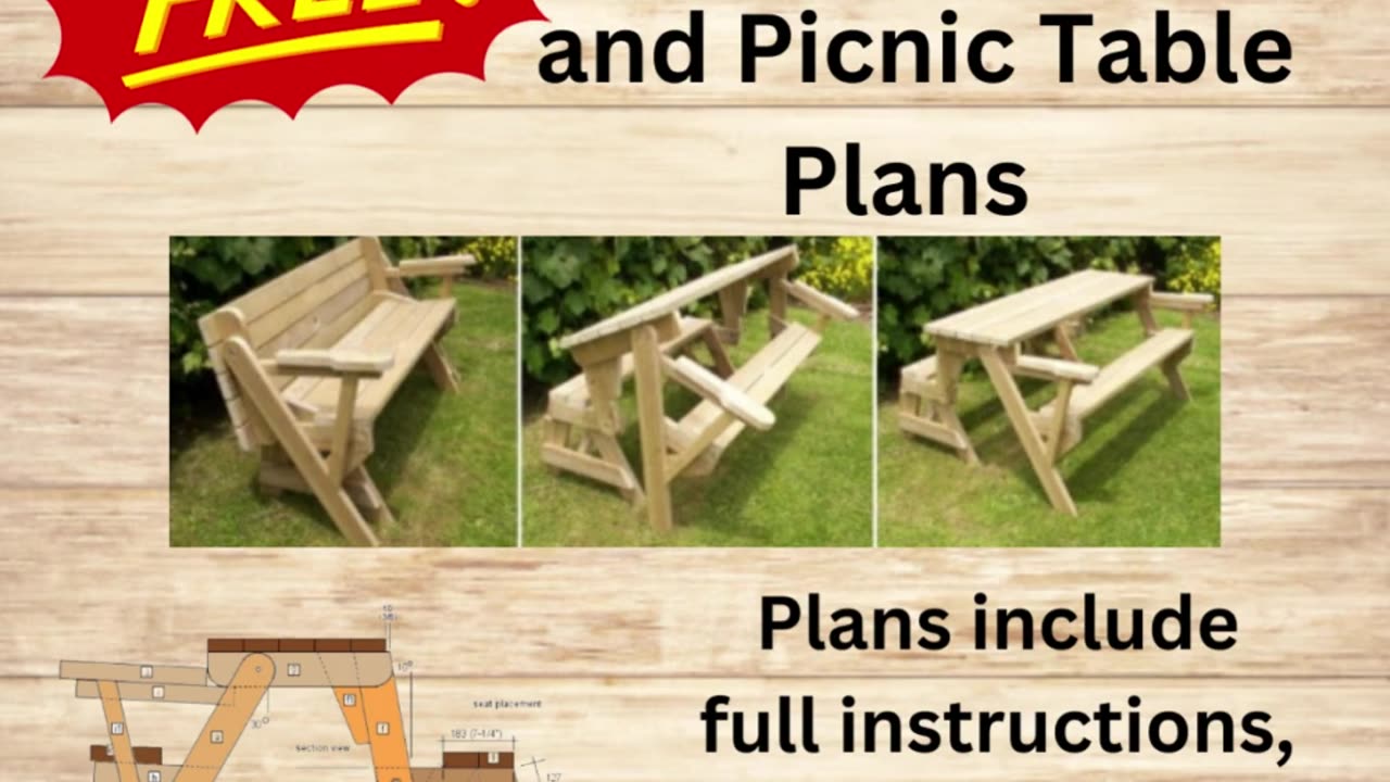 Free Gift - Folding Bench & Picnic Table - https://FREEfolding.gr8.com/