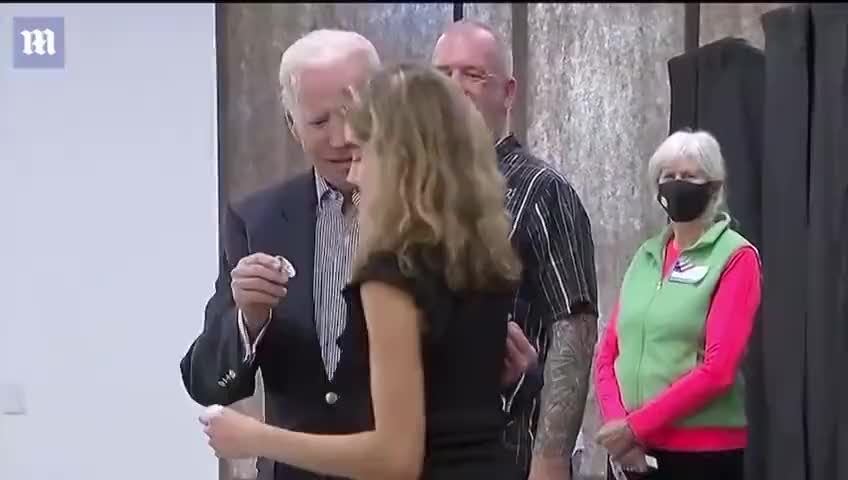 Biden after voting in midterm elections with his granddaughter in Delaware