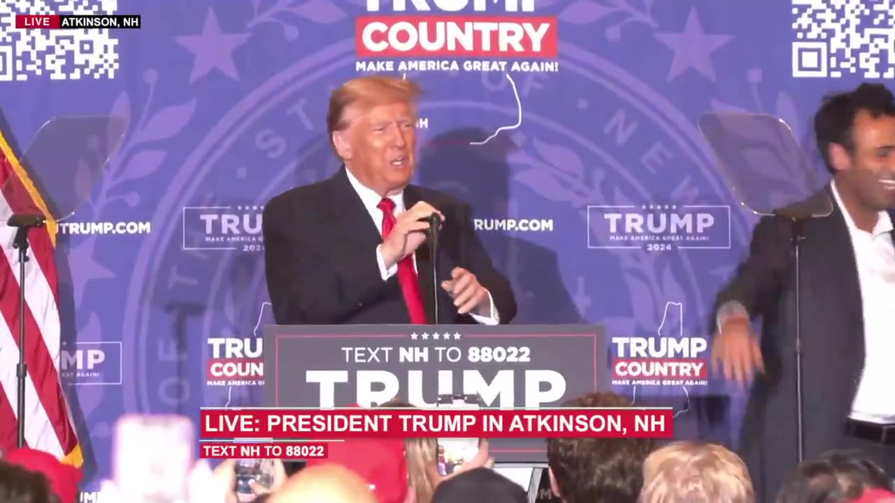 Donald Trump crowd chants "VP VP VP" after Vivek Ramaswamy gets done speaking