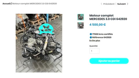 Moteur complet MERCEDES 3.0 CDI 642920