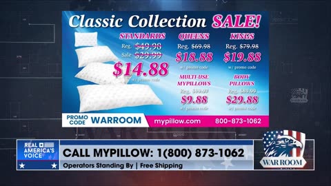 Go To MyPillow.com/warroom And Check Out The WarRoom Posse Exclusive Deals!