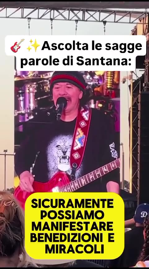 Ascoltate le sagge parole di Santana