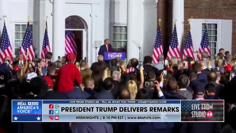 Crowd at New Jersey Trump National Golf Club sings Happy Birthday