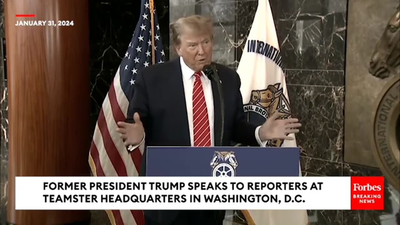 BREAKING: Trump Trashes Bipartisan Border Deal At Surprise Press Briefing In Washington, D.C..