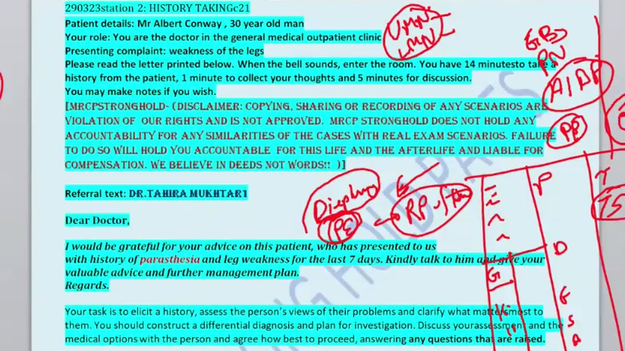 ST2.30 year old man with parasethesia and weakness for 7 days