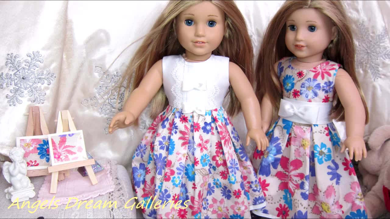 The Making of Angels Dream Galleries Doll Dress with Flowers American Girl 18 Doll Dress