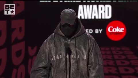 Kanye at the BET awards last night.