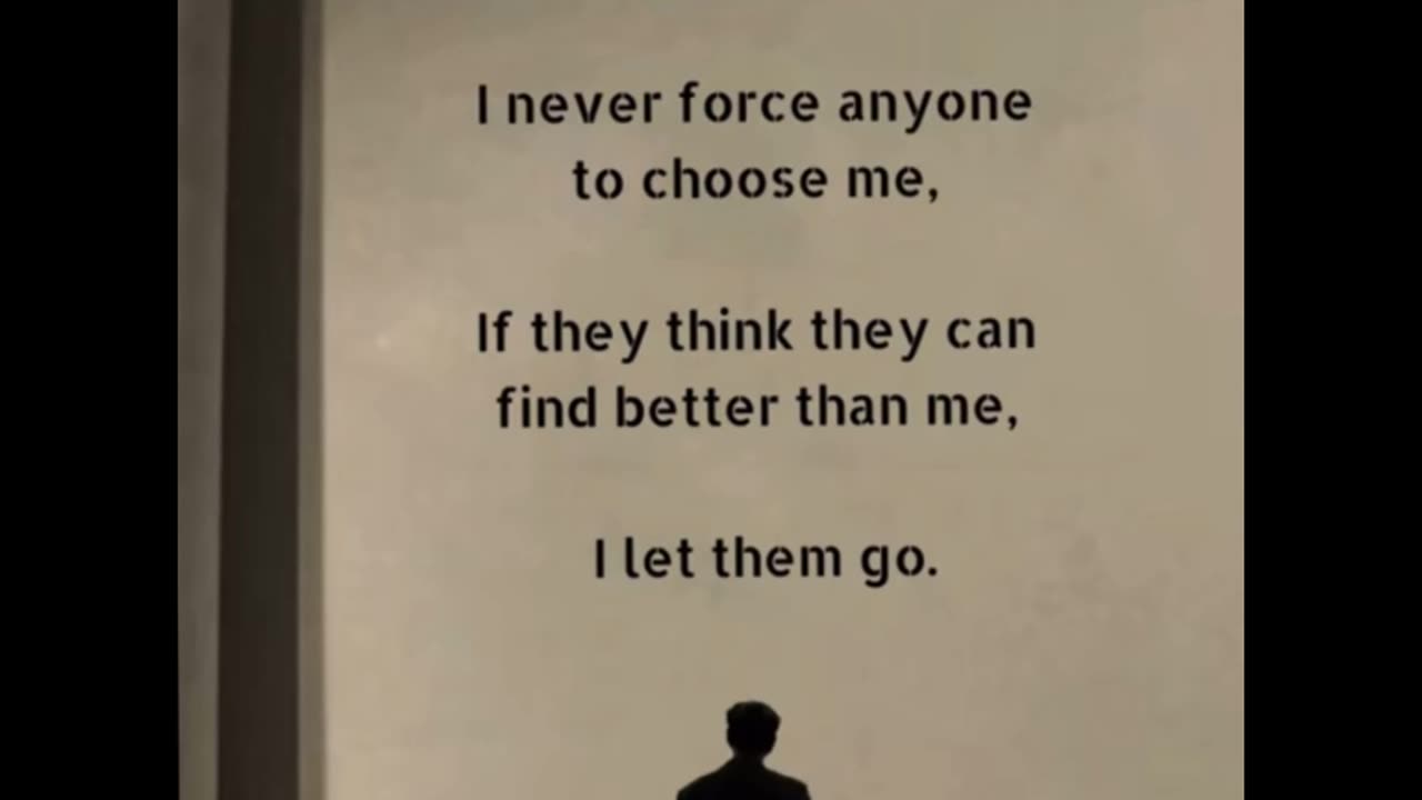 Never force anyone to choose You