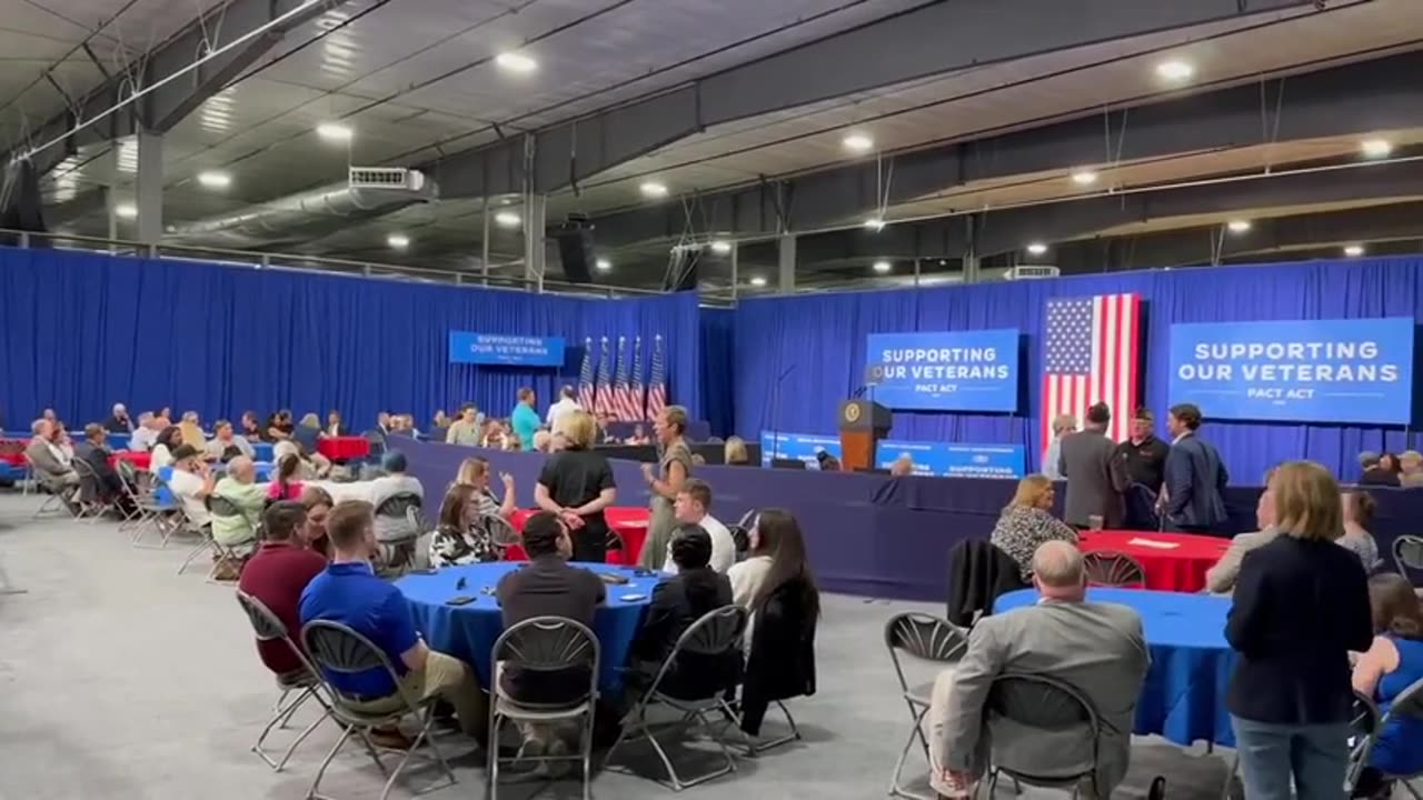 This was the crowd Biden drew in New Hampshire tonight.