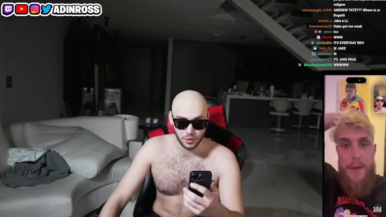 Adin Ross Facetimes Jake Paul Pretending to be Andrew Tate!!