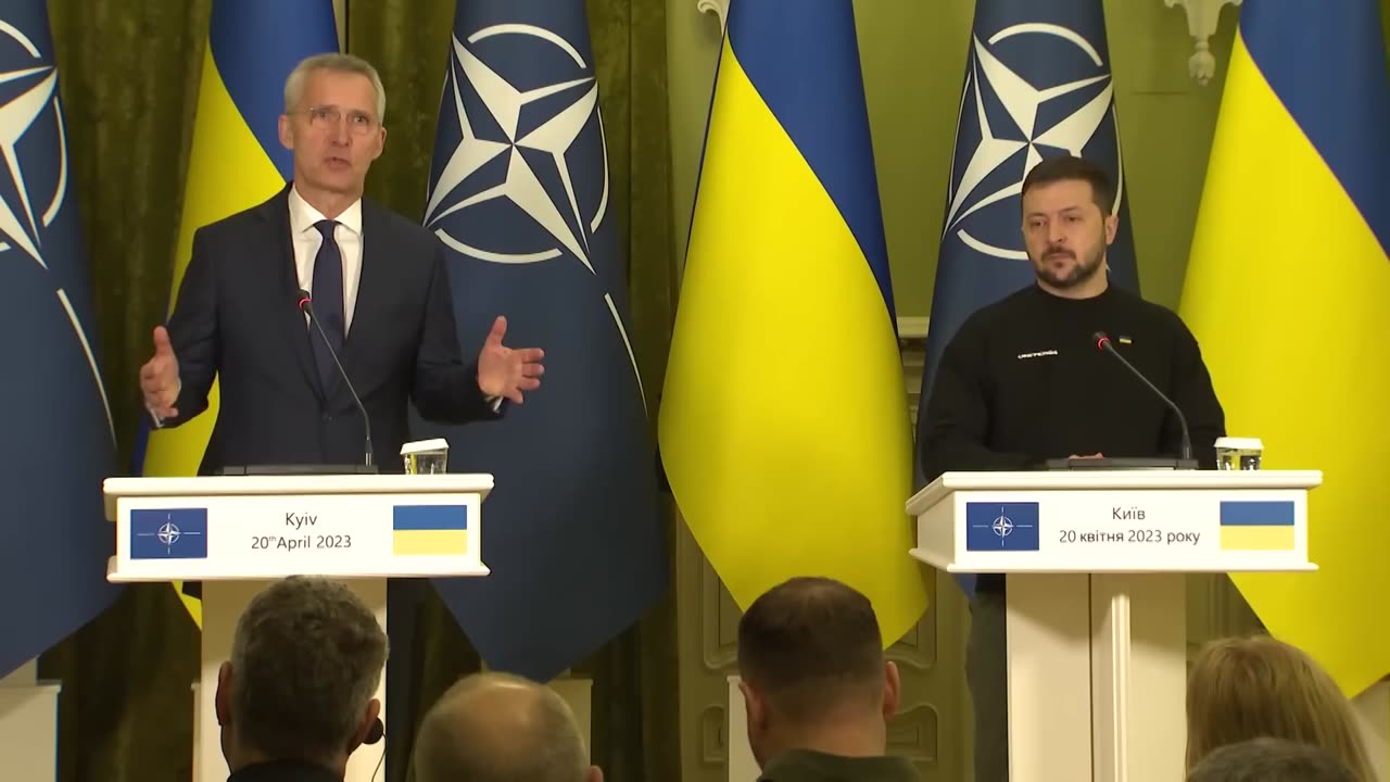 NATO Secretary General with the President of Ukraine Volodymyr Zelenskyy - April 20, 2023